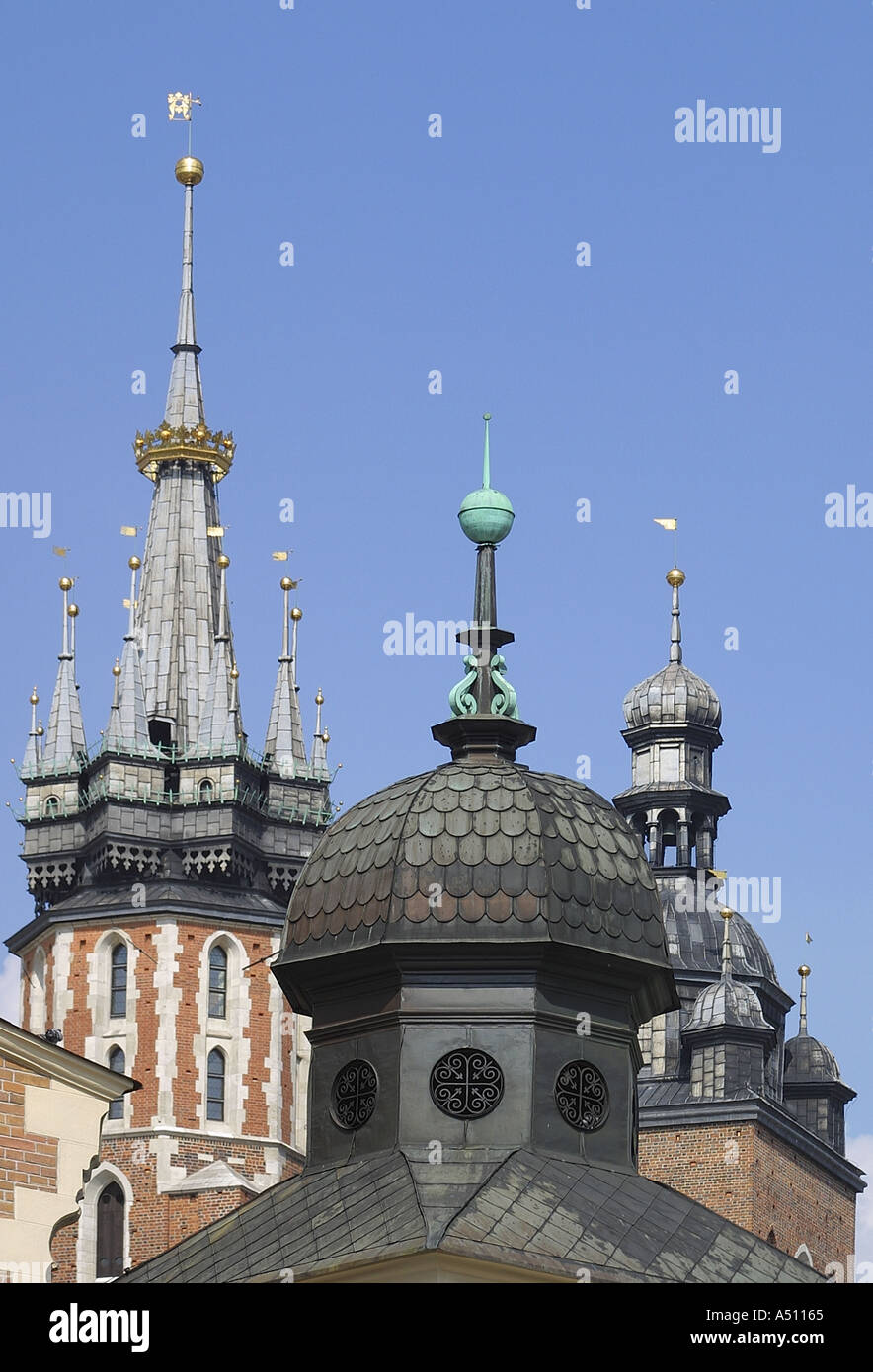 Trois tours Krakow Banque D'Images