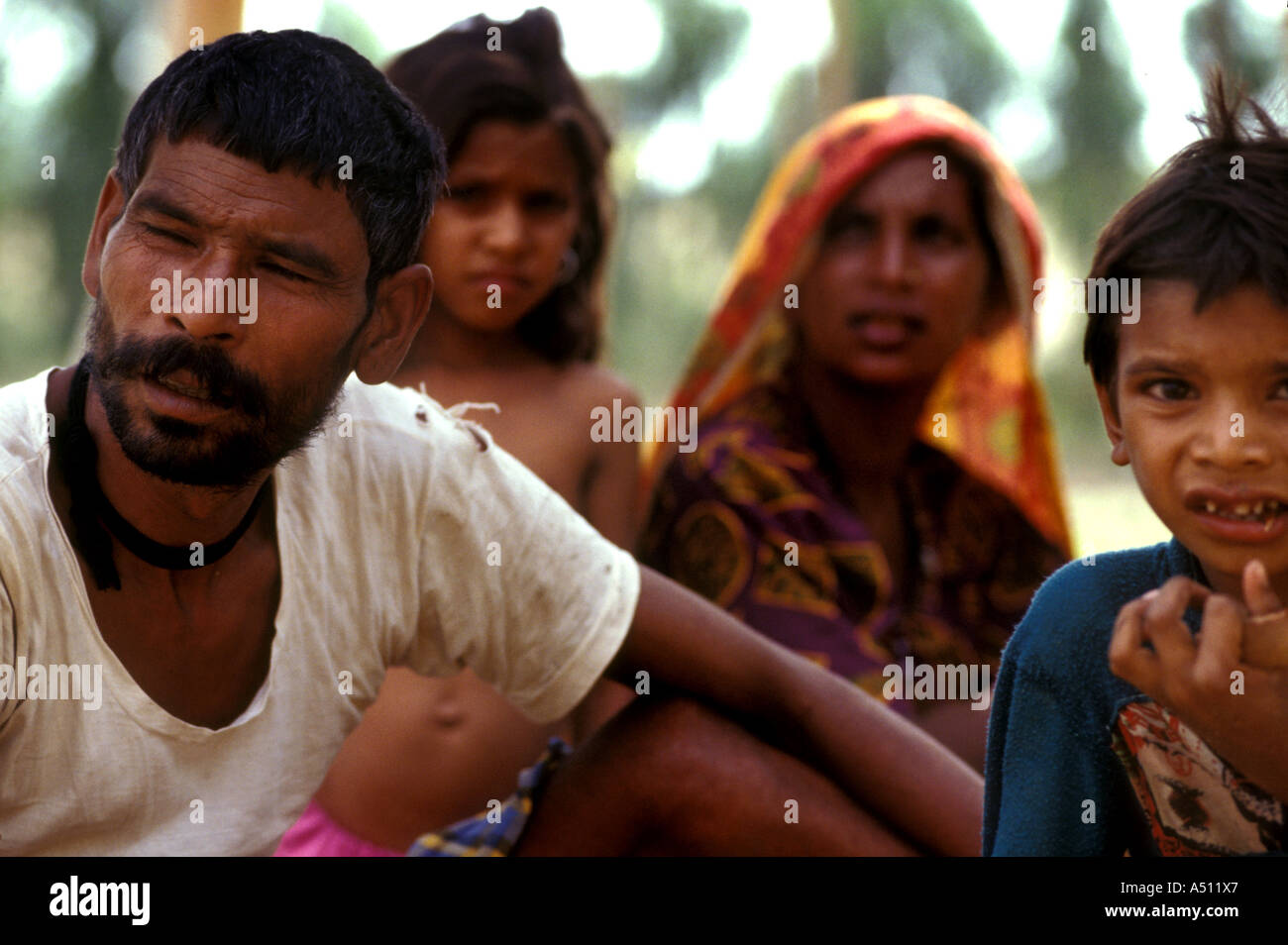 Rabari tribal family Rajasthan Inde Banque D'Images