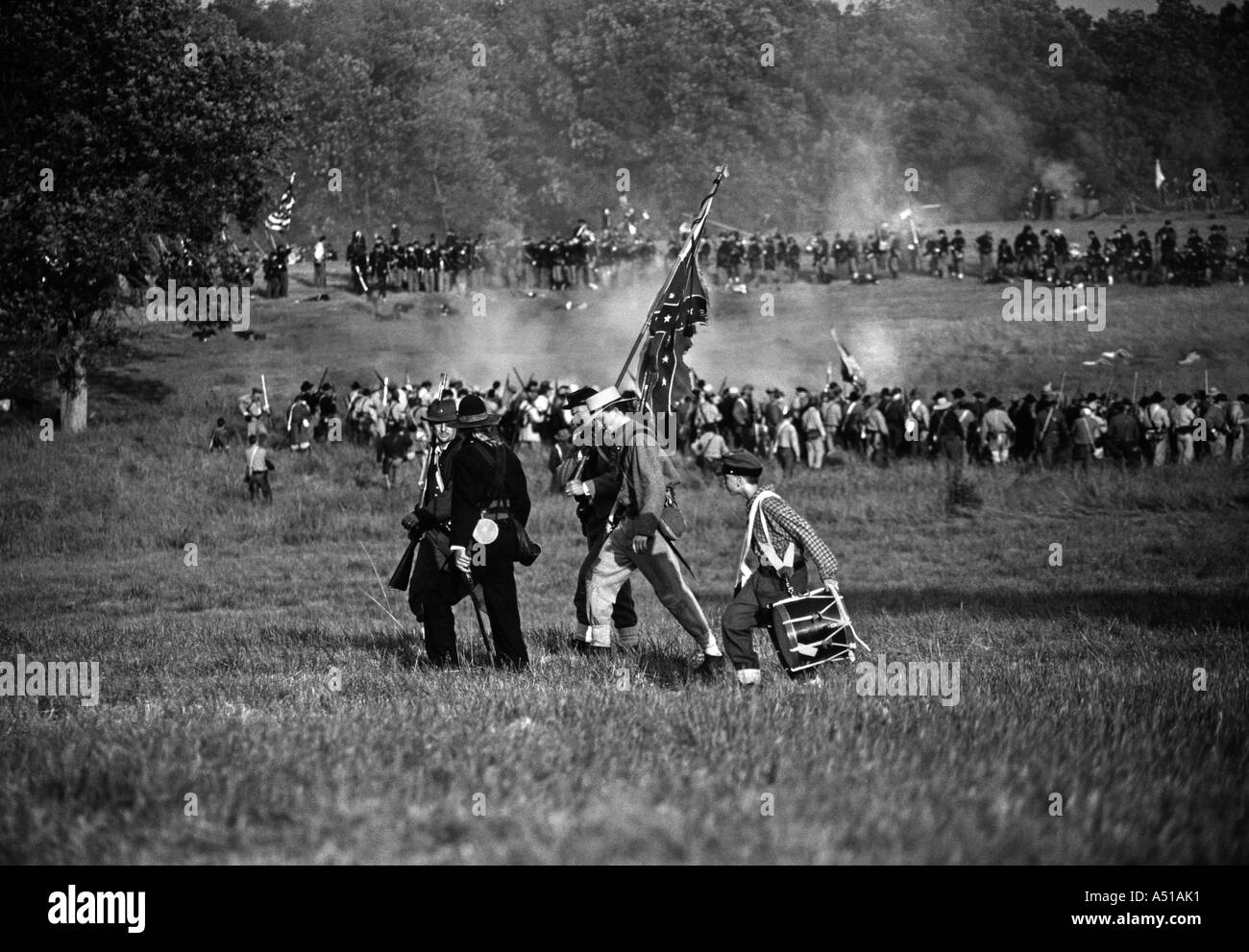 Reconstitution de la bataille de Gettysburg Banque D'Images