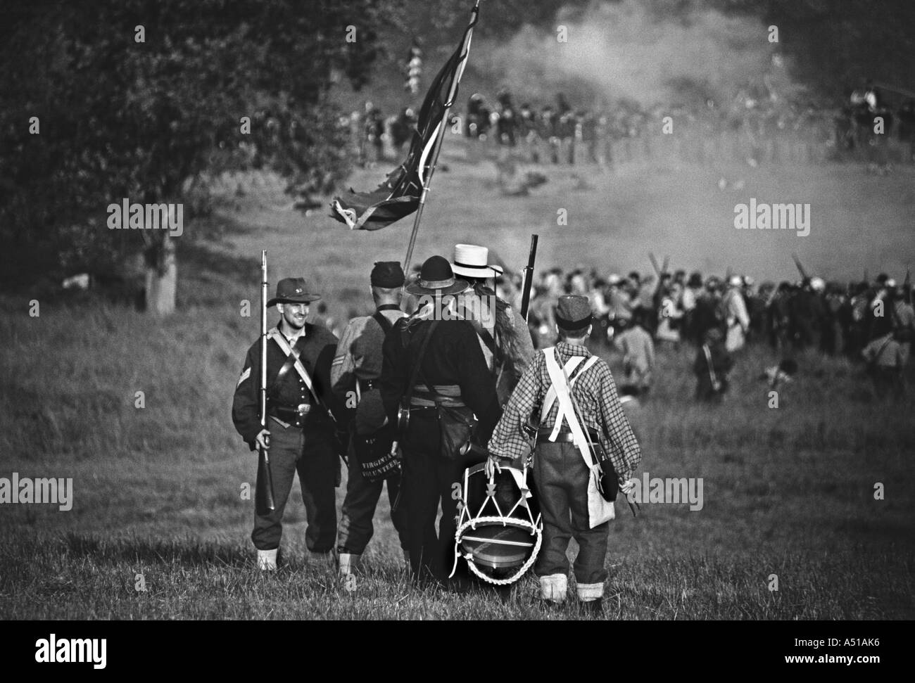 Reconstitution de la bataille de Gettysburg Banque D'Images