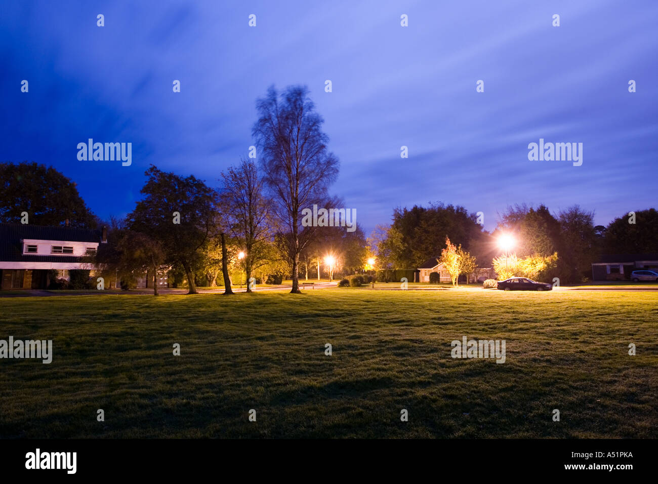 Village de lune dans le Suffolk, UK Banque D'Images