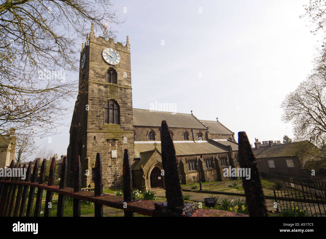 Saint Michel et tous les Anges Haworth Yorkshire UK Banque D'Images