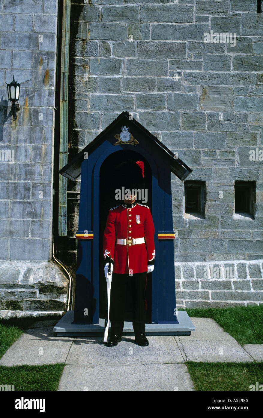 La garde à l'extérieur de la Citadelle, Québec, Québec, Canada Banque D'Images