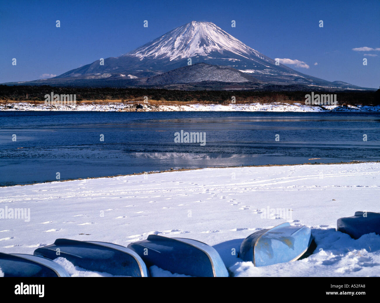 Mont Fidji et le lac, le Japon Saiko Banque D'Images