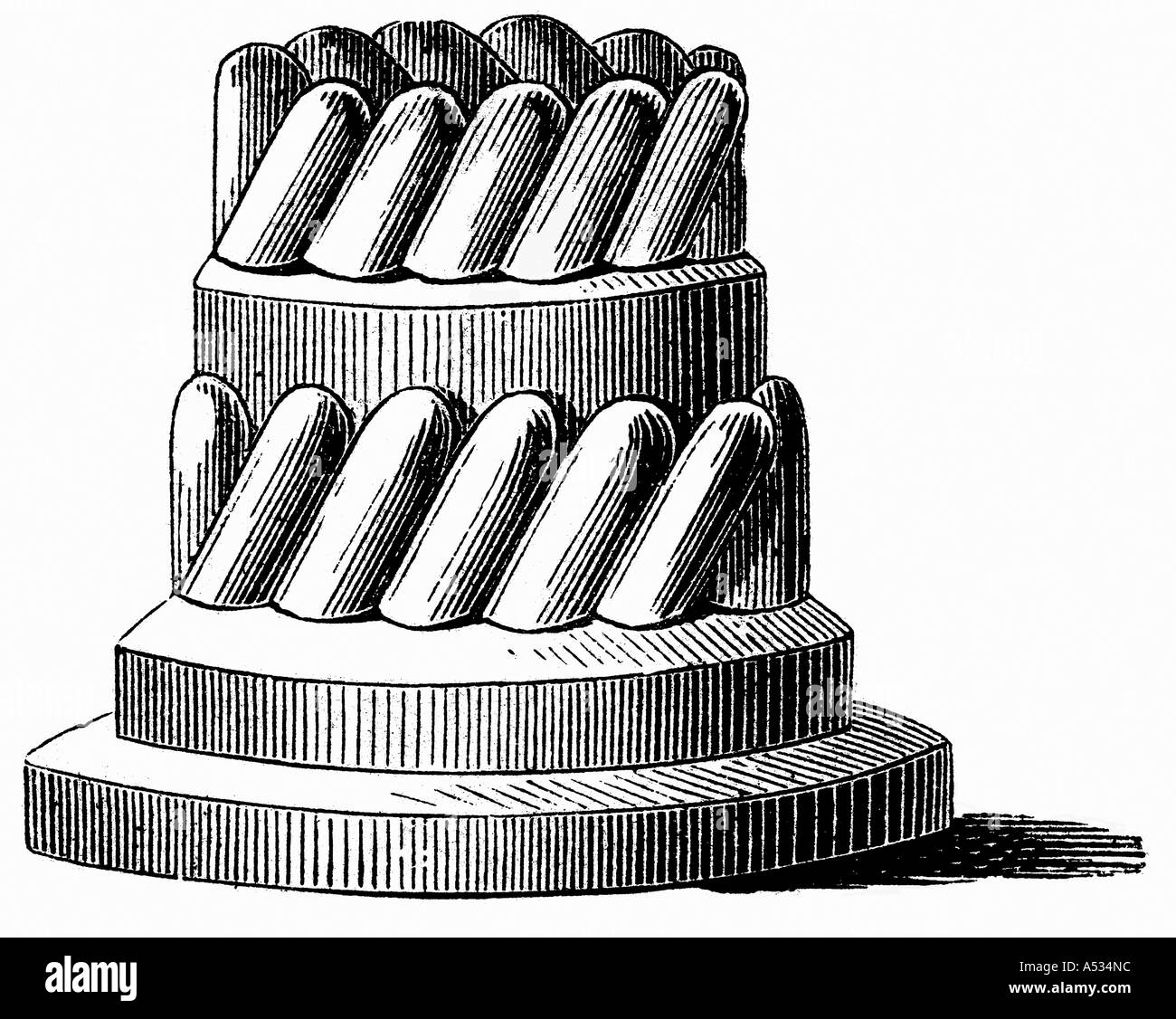 Moule à gâteau anneau illustration Banque D'Images