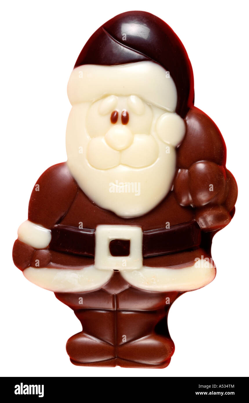 Noël LE CHOCOLAT COUPÉ Banque D'Images