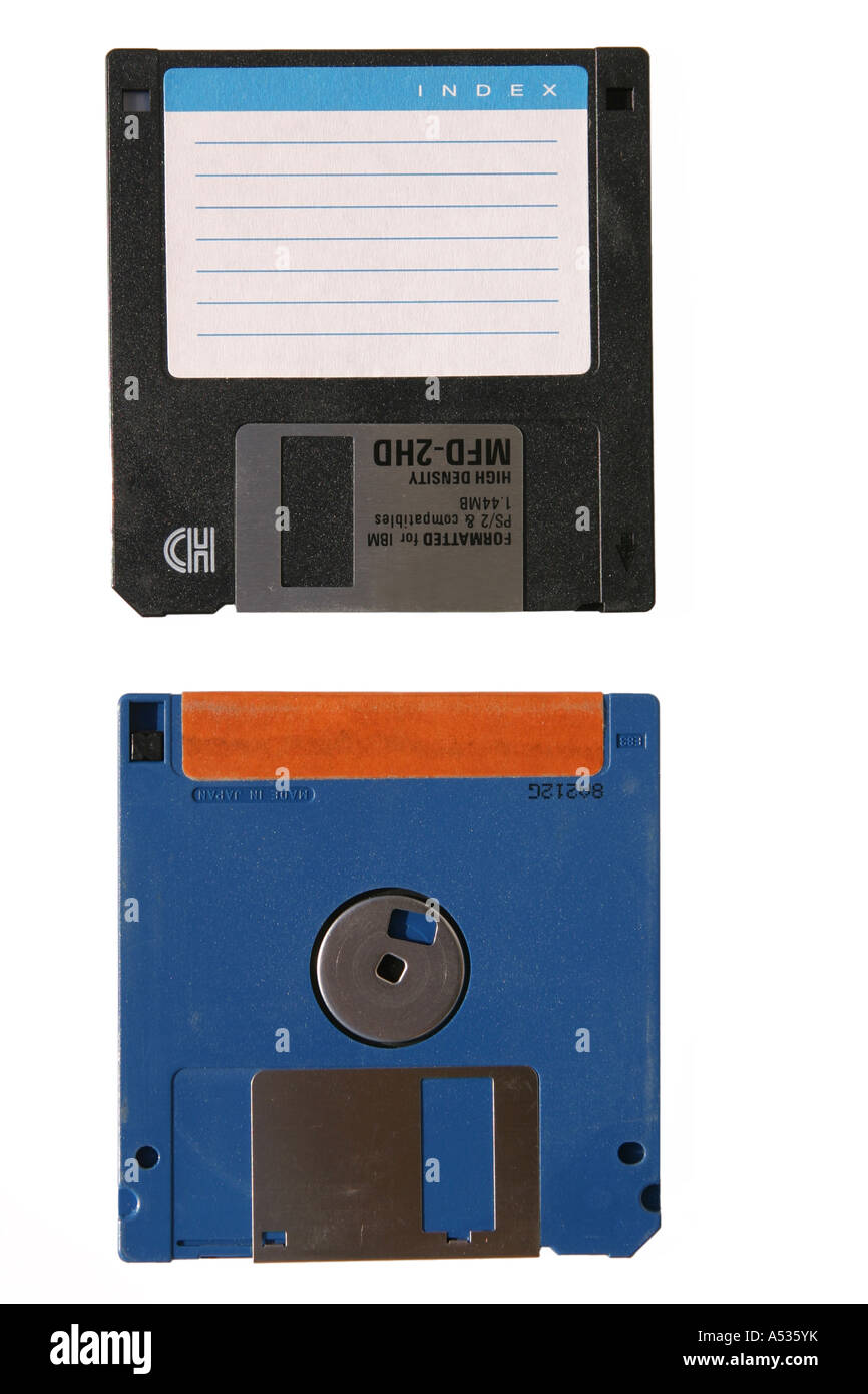 3 disquette 5 pouces utilisés dans les ordinateurs PC et comme support de stockage Banque D'Images