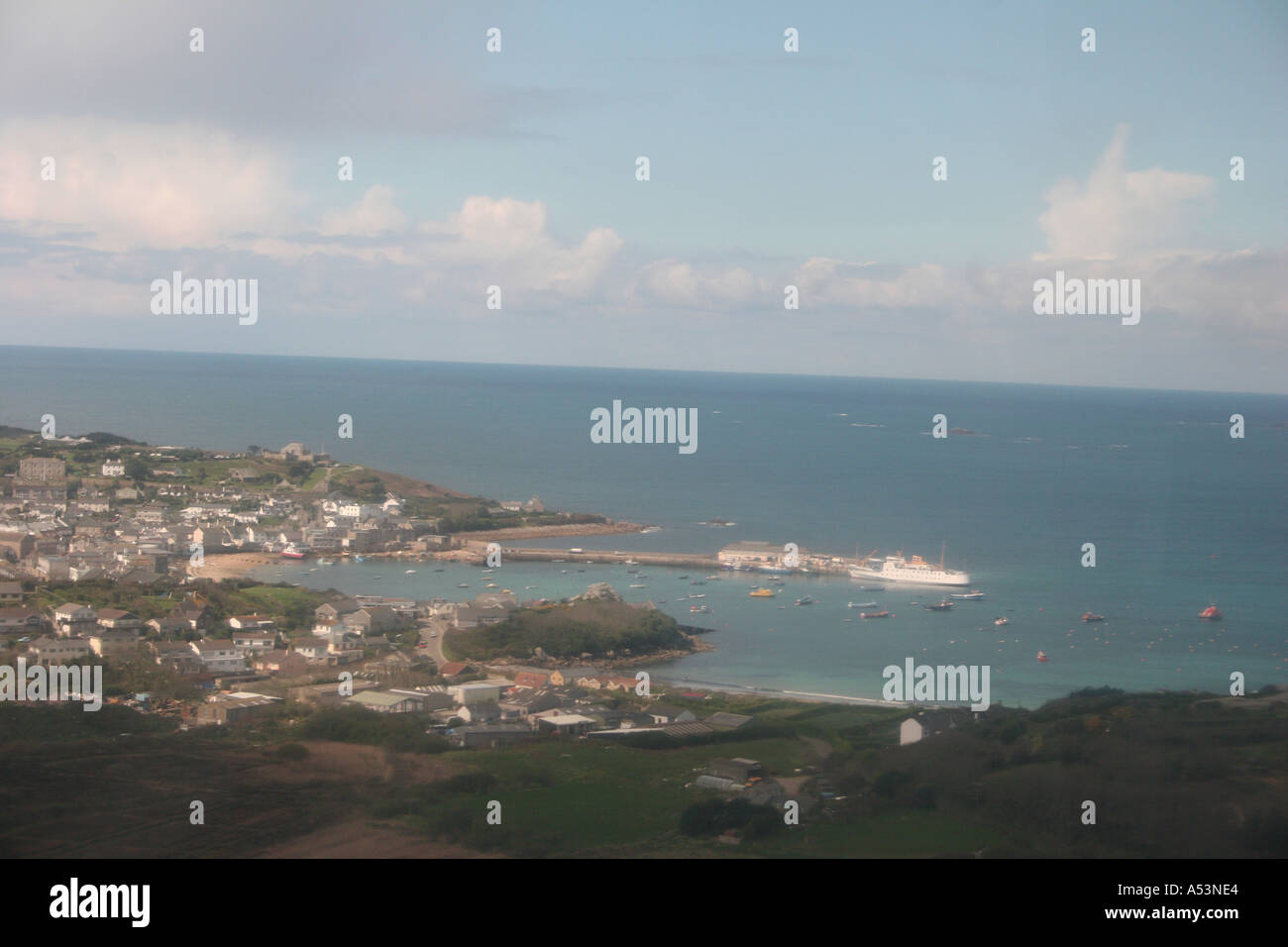 Photo aérienne de l'Isles of Scilly Banque D'Images