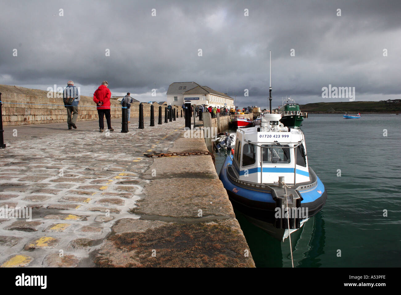Hughtown Harbour St Marys Isles of Scilly Banque D'Images