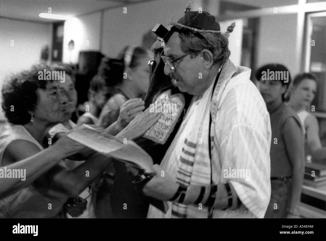 Painet hn2012 678 noir et blanc religion synagogue juive la Havane Cuba pays économiquement moins au pays en développement, Banque D'Images