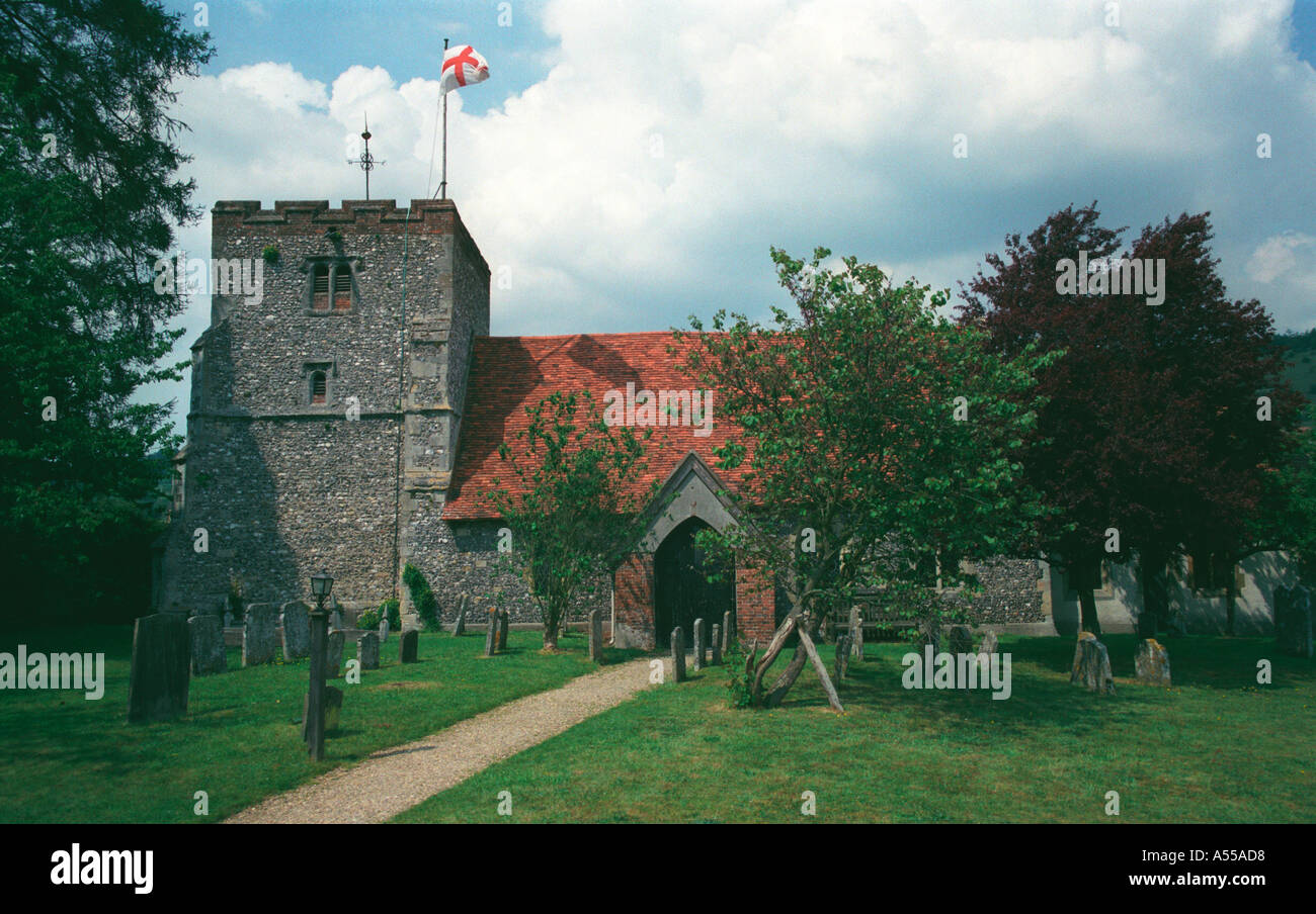 Turville Church en été Banque D'Images