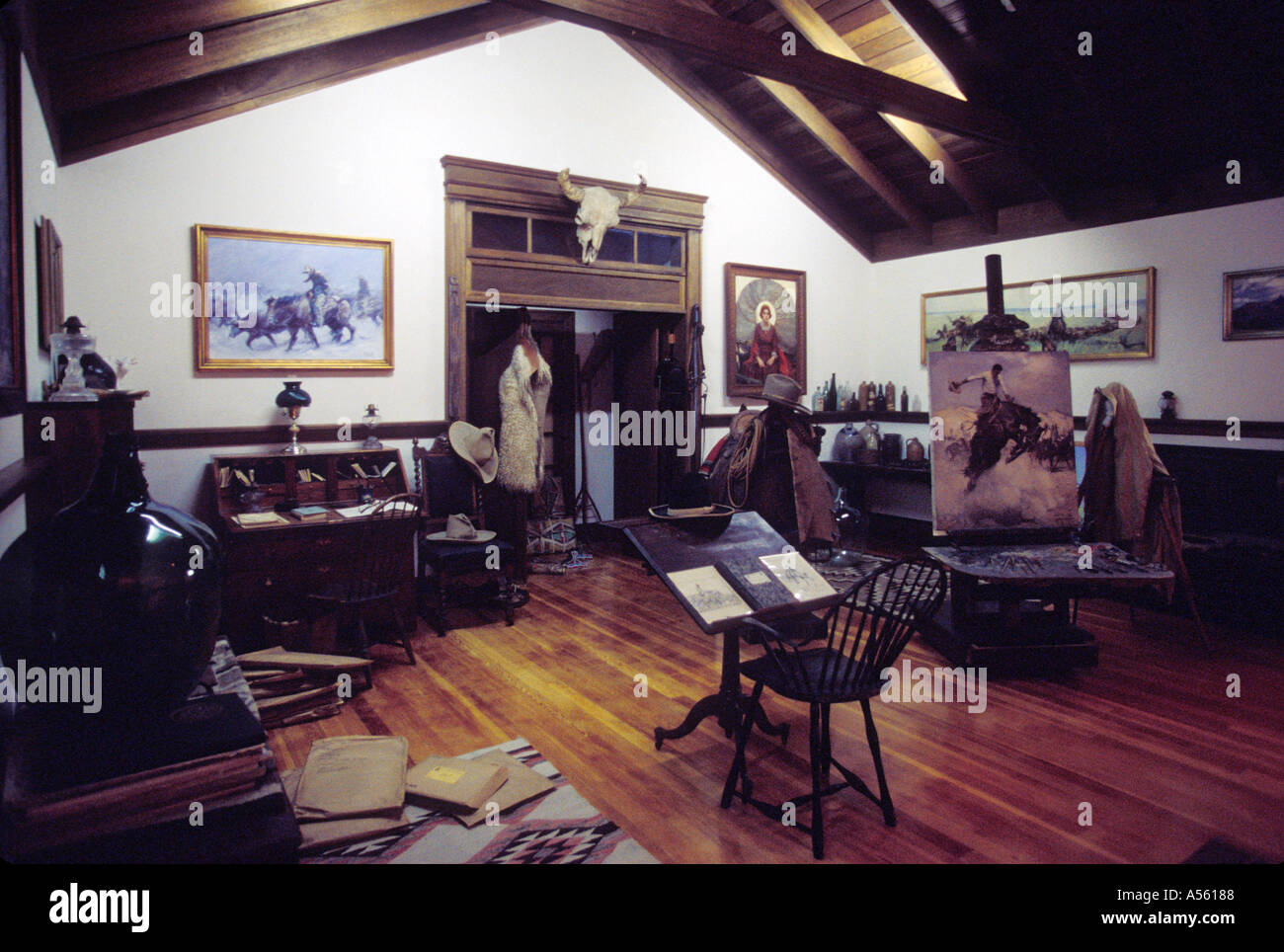 Wyoming Cody Buffalo Bill Historical Center Whitney Gallery of Western Art réplique de W H D Keorner studio Banque D'Images