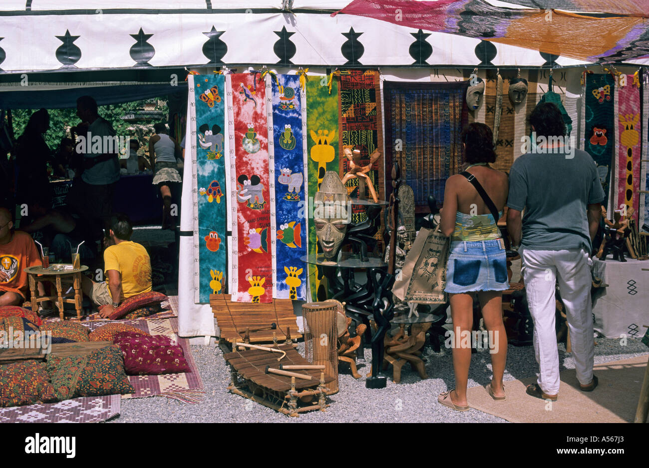 Espagne Ibiza Sant Carles - Hippie-Market Las Dalias Banque D'Images