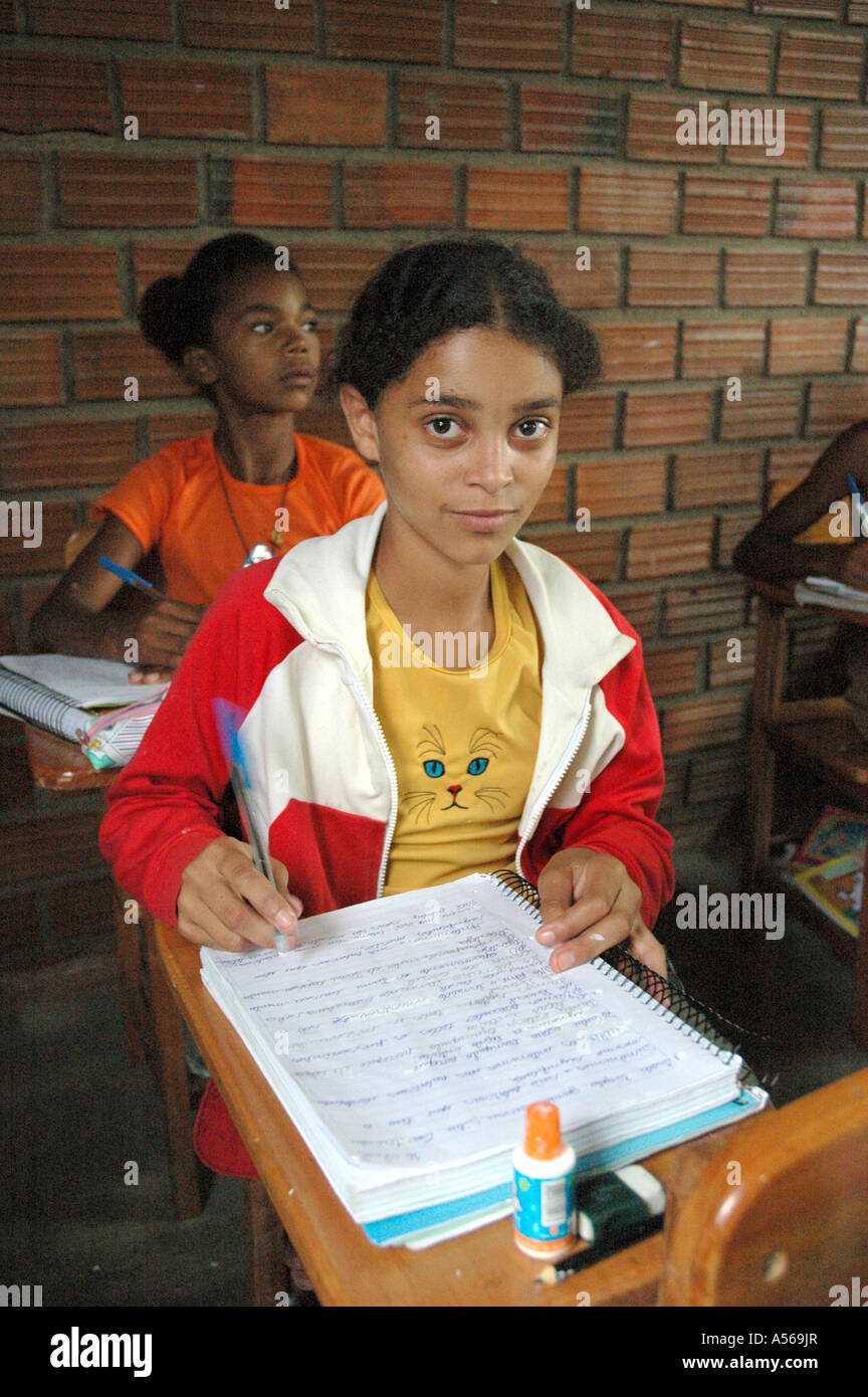 Iy8095 Painet castainho école primaire Brésil pernambuco quilombo quilombos créé des centaines d'esclaves africains échappés il y a des années Banque D'Images