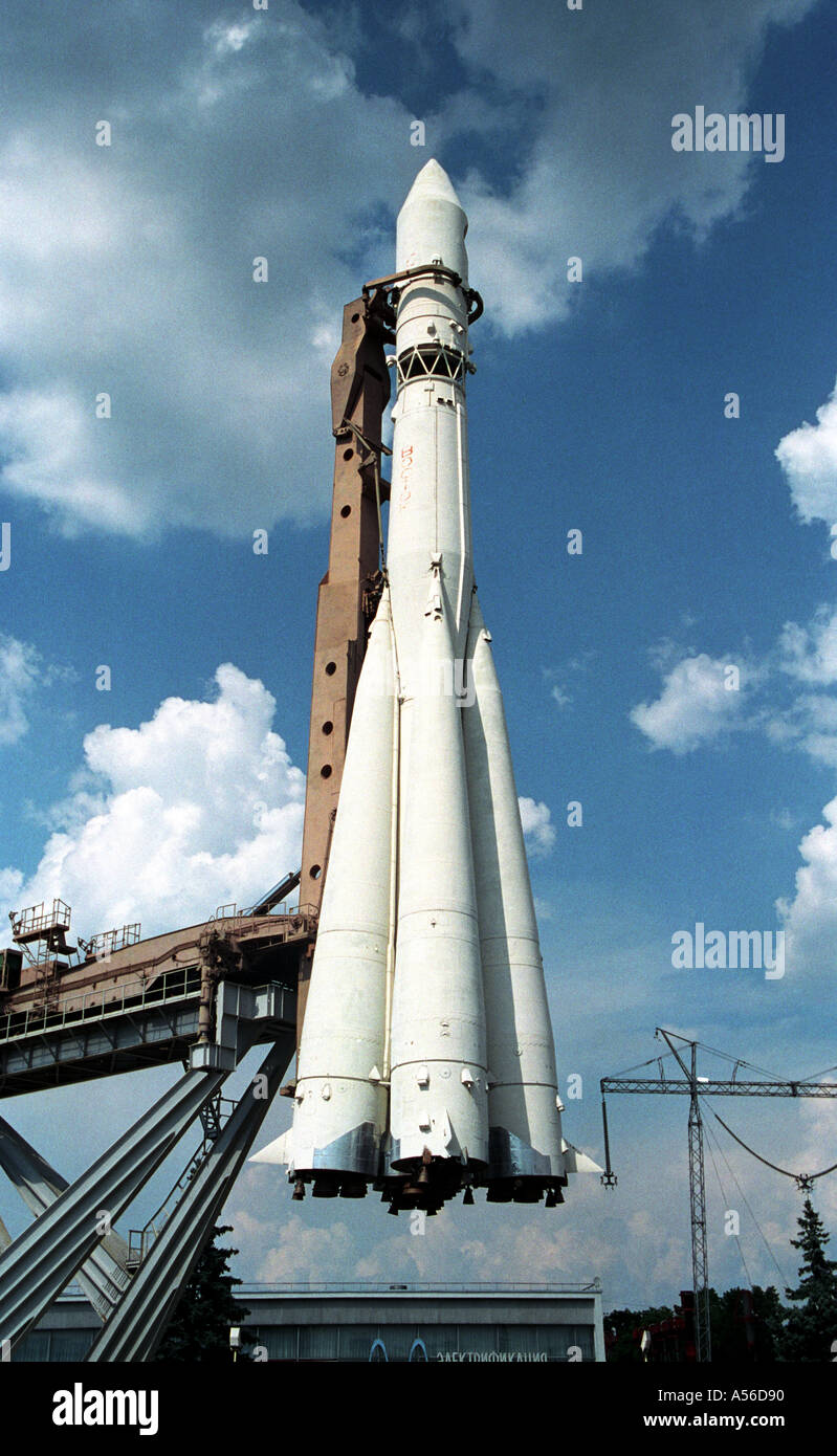 Vosdtok rocket comme utilisé par 3068 sur l'affichage dans le Moscou VVTs Banque D'Images