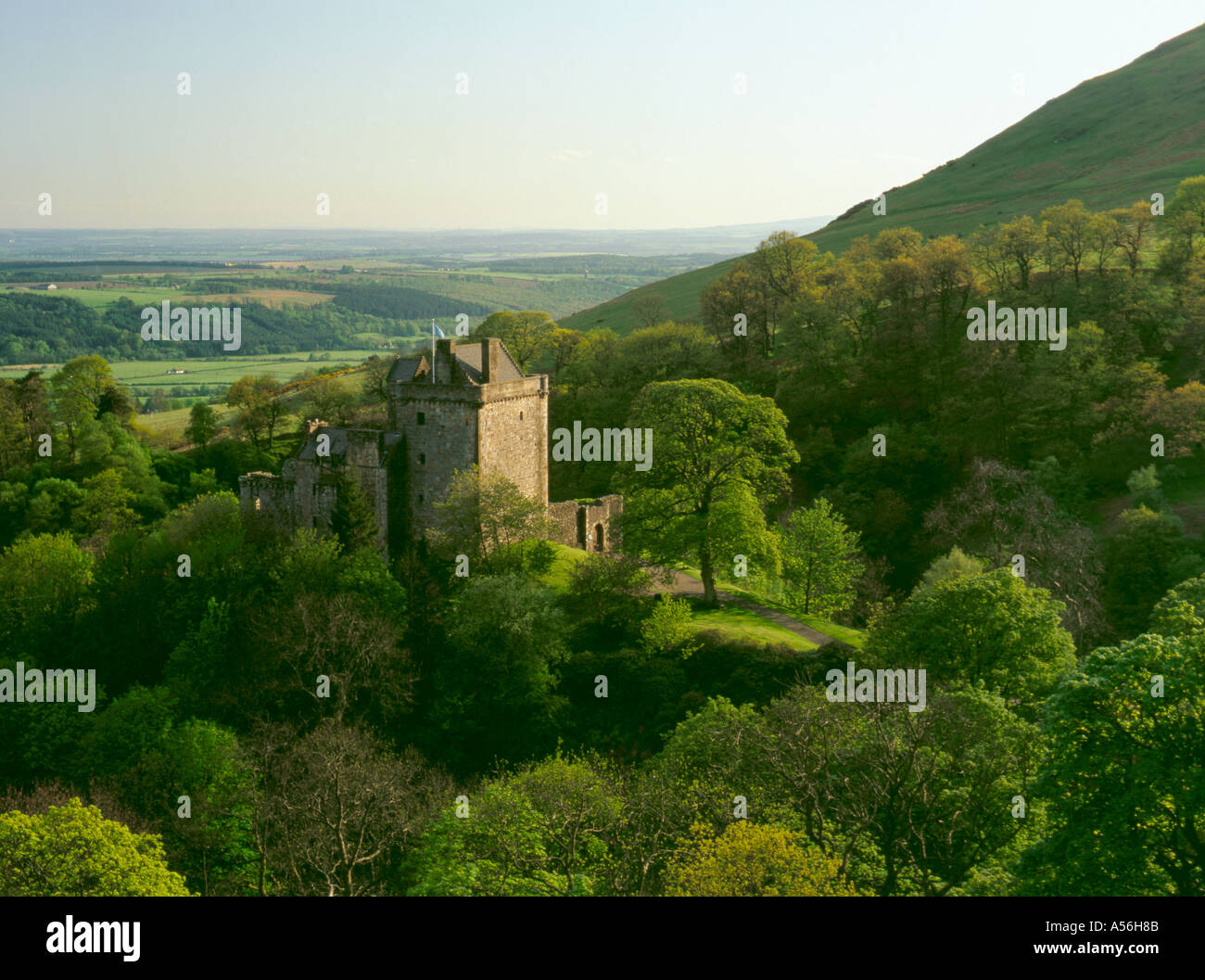 Castle Campbell, Dollar, Ochils, région centrale, Ecosse, Royaume-Uni. Banque D'Images
