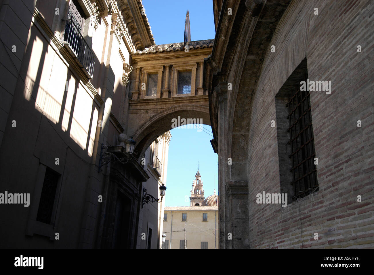 Les vieux quartiers derrière la cathédrale de Valence, Valence, Espagne, Europe Banque D'Images