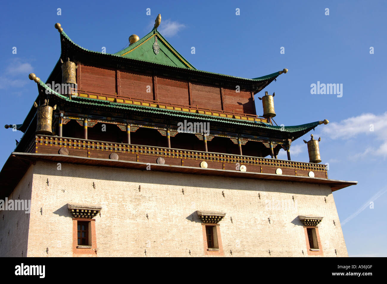Magjid Süm Janraisig Tempel principal monastère de Gandan Ulaan-Baatar Mongolie Banque D'Images