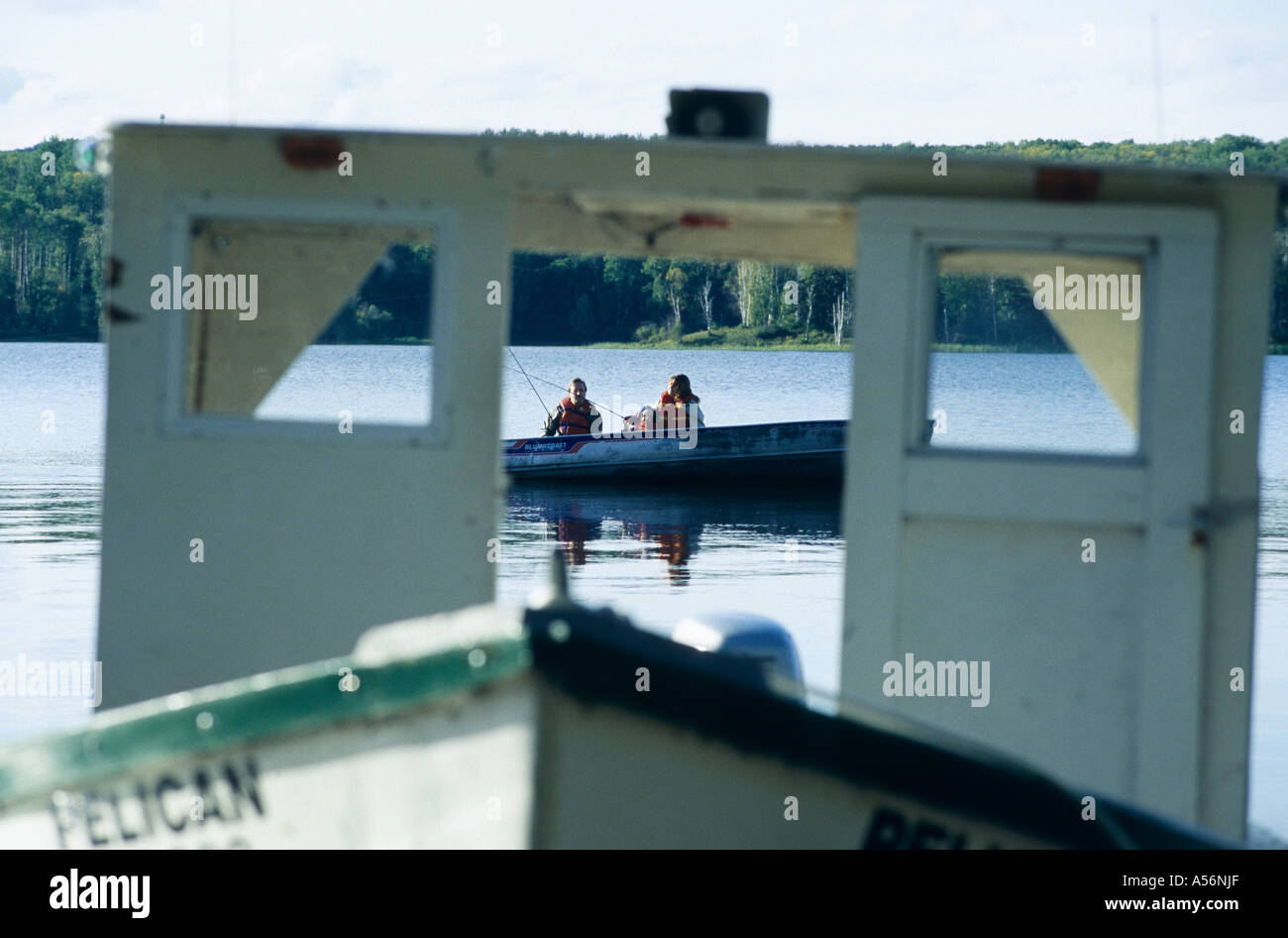 Lac Anglin, le Parc National de Prince Albert, Saskatchewan, Canada Banque D'Images