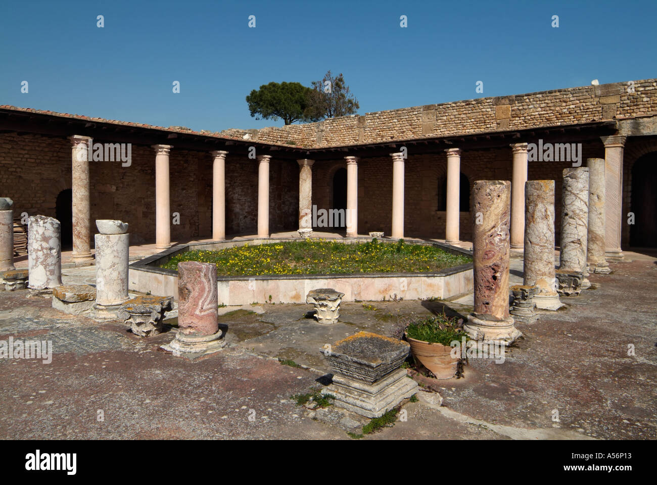 Villa romaine, Carthage, Tunisie Banque D'Images