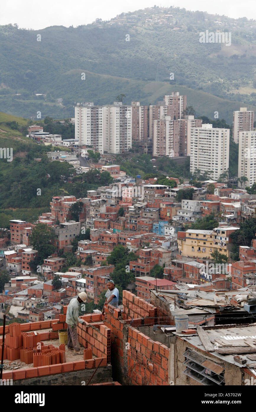 Painet ja1158 venezuela caracas bidonvilles paysage pauvreté amérique latine sud 200510012005 au pays en développement, de pays moins Banque D'Images