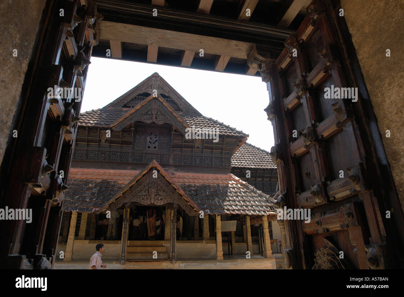 Painet jc3125 inde royal palace padmanabhapuram architecture kerala pays économiquement développés au pays en développement, Banque D'Images