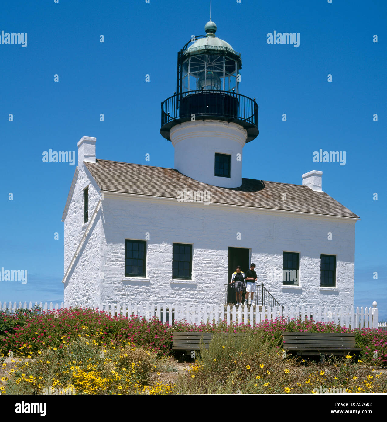 Le phare de Point Loma Point Cabrillo, San Diego, California USA Banque D'Images