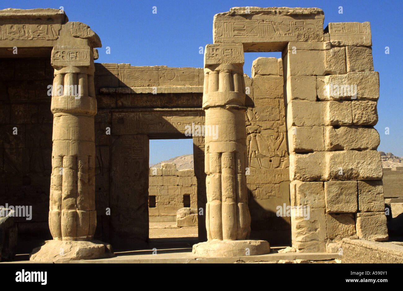 Temple de Philae le complexe du temple d'Isis sur l'île de Philae Nile River Banque D'Images