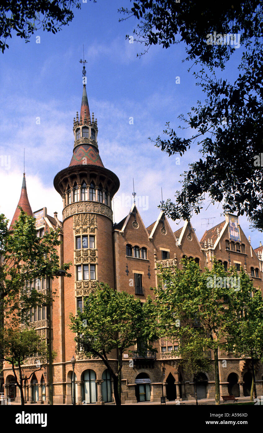 Barcelone Espagne Spanish Town Ville Architecture Banque D'Images