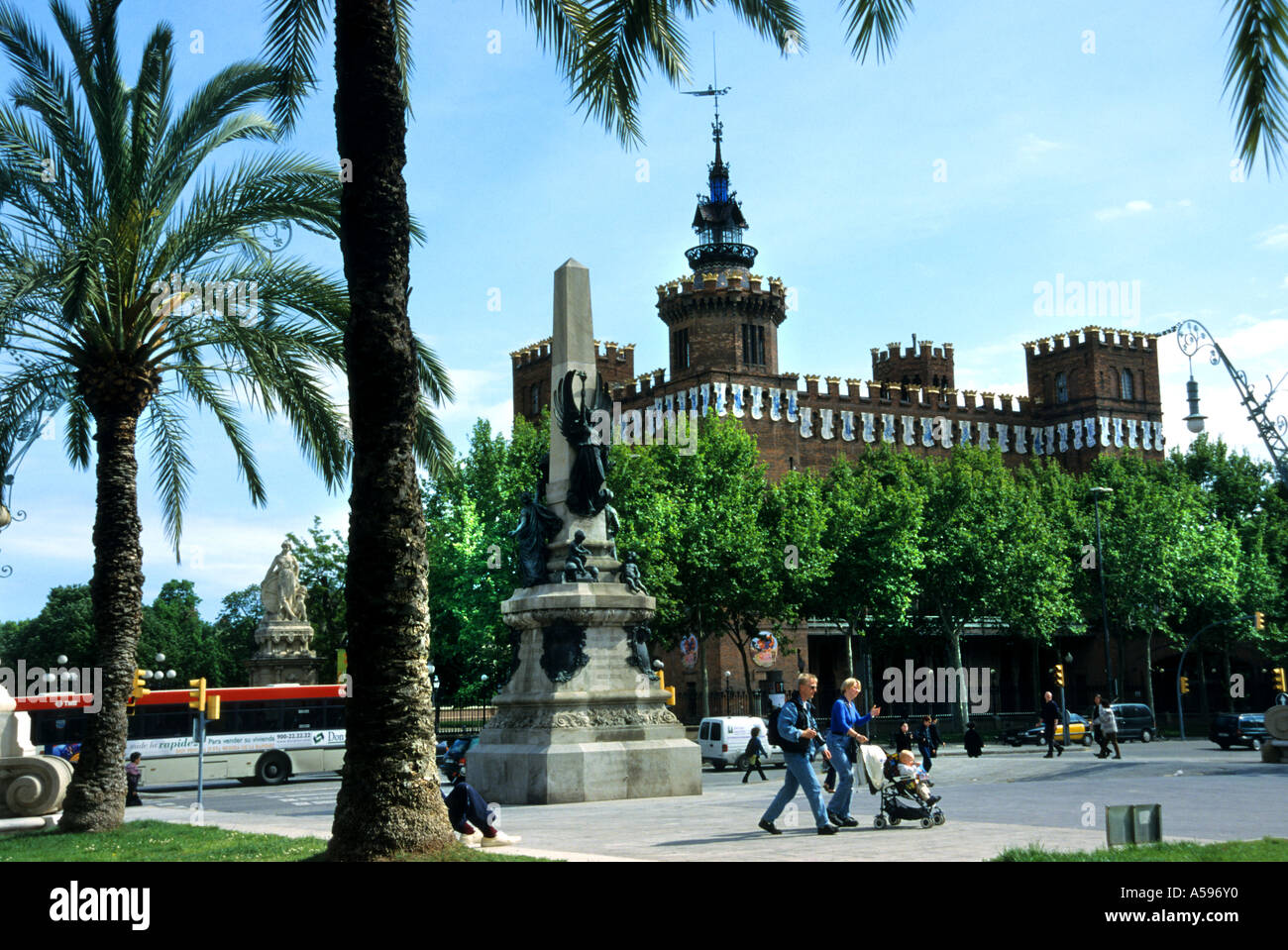 Barcelone Espagne Spanish Town Ville Architecture Banque D'Images