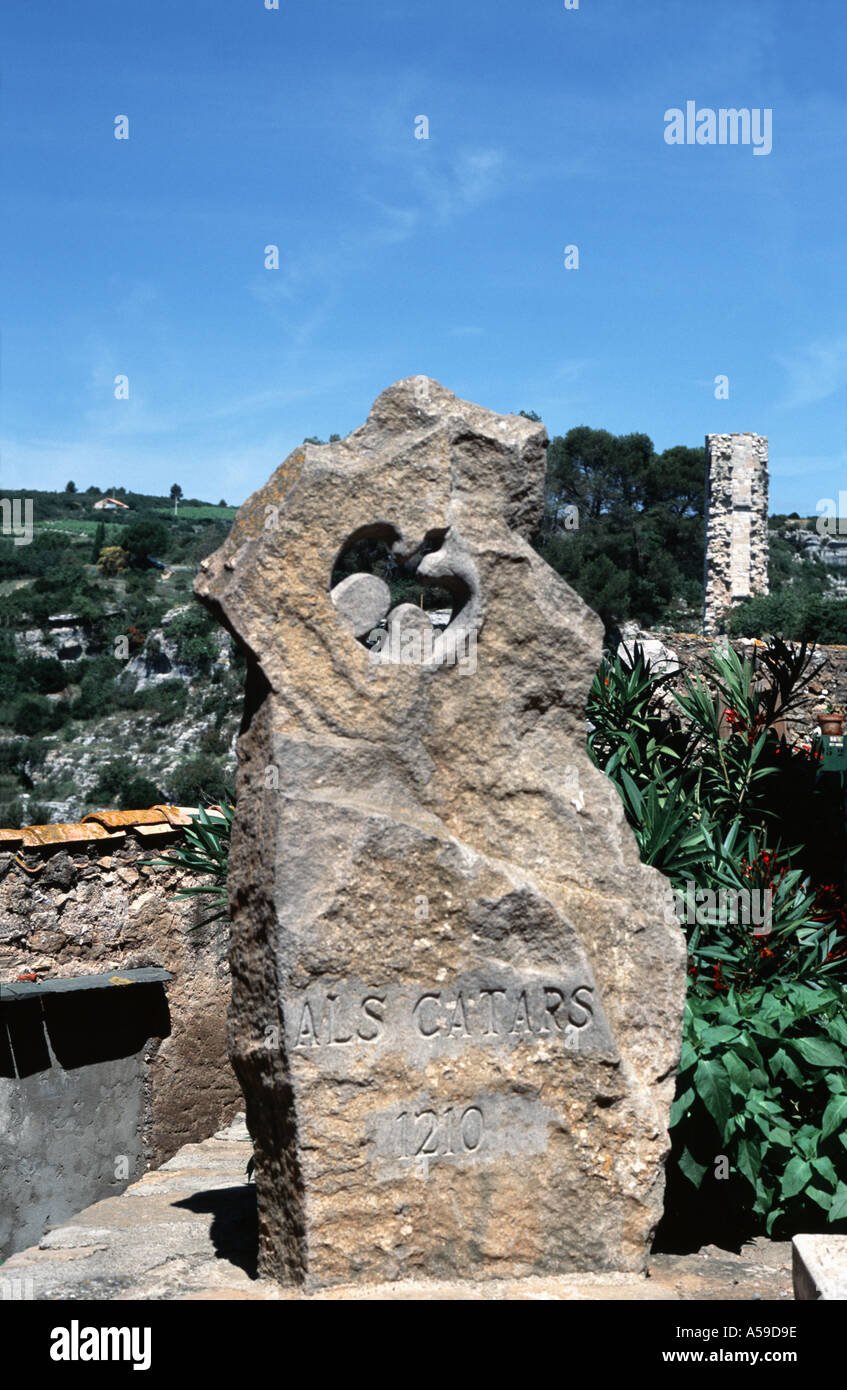 Monument aux cathares à Minerve Banque D'Images