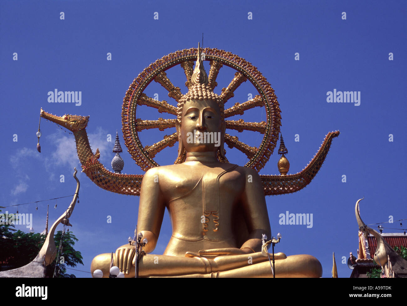 Statue du Grand Bouddha de repère important sur l'île de Koh Samui en Thaïlande Banque D'Images