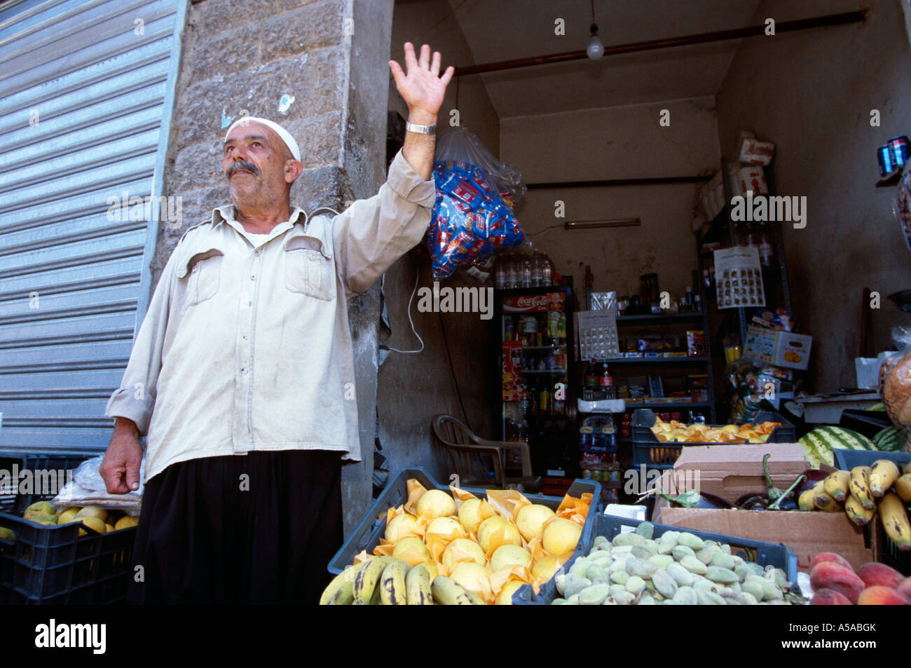 Une épicerie à la communauté druze du Liban Banque D'Images