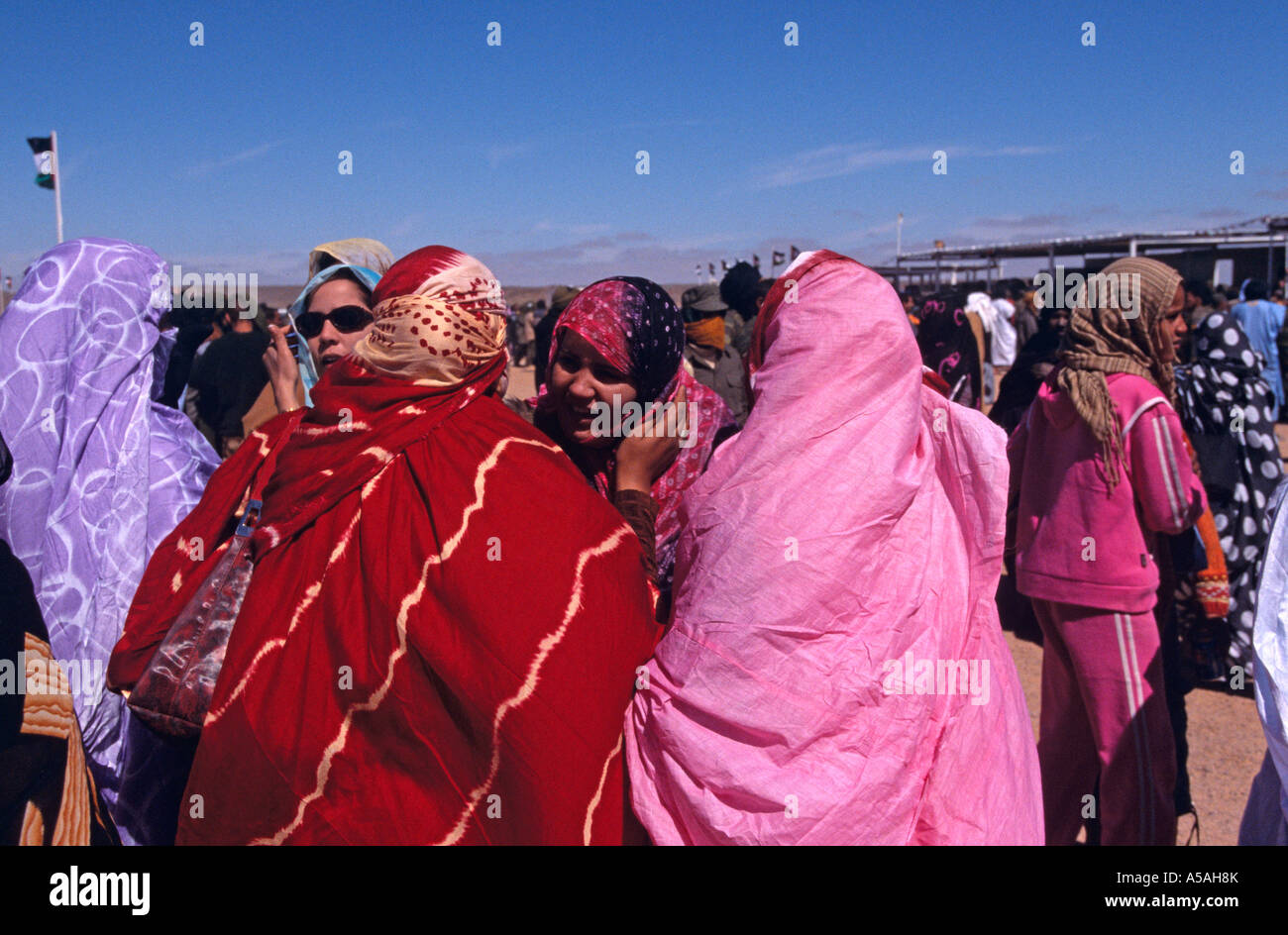Les réfugiés sahraouis à Tindouf, l'ouest de l'Algérie Banque D'Images