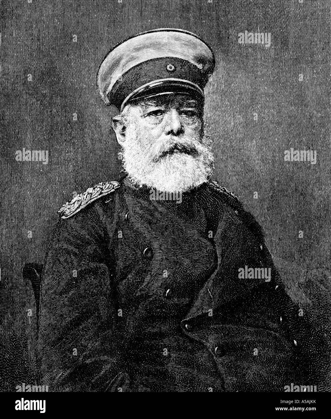 Gravure de Prince von Bismarck Banque D'Images