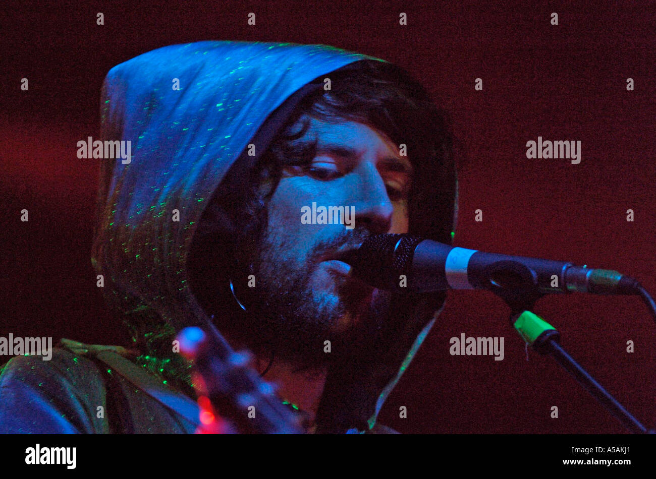 Gruff Rhys Super Furry Animals Afon Lido Port Talbot au Pays de Galles du Sud Banque D'Images