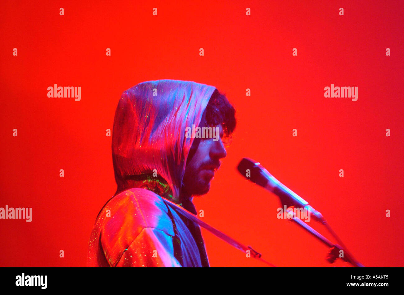 Gruff Rhys Super Furry Animals Afon Lido Port Talbot au Pays de Galles du Sud Banque D'Images