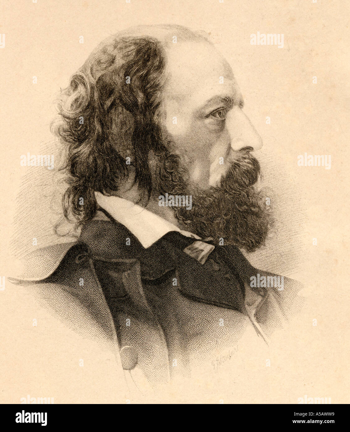Alfred, Lord Tennyson, 1809 - 1892. Poète anglais lauréat. Banque D'Images