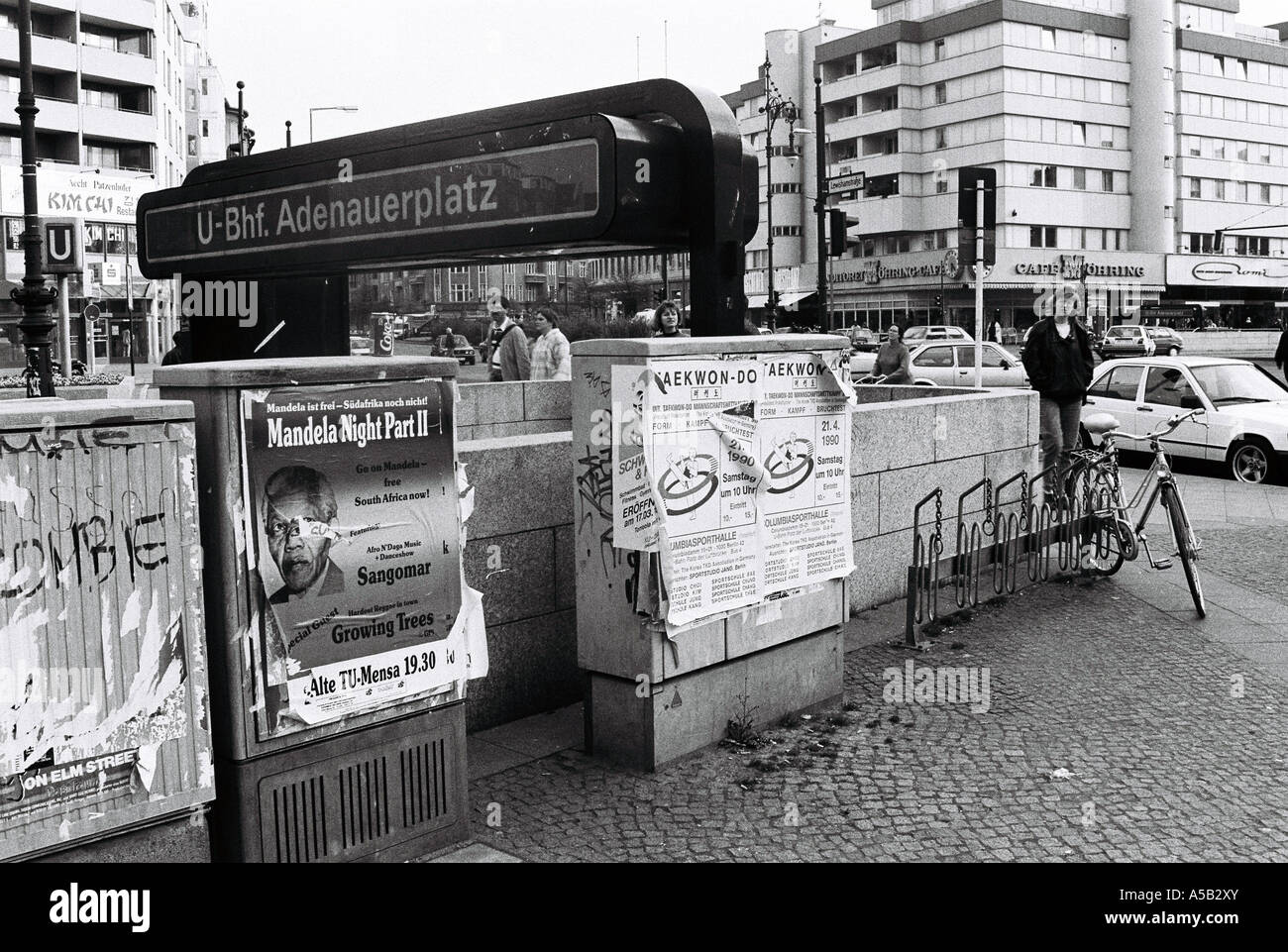 Photo prise en 1989, juste après la chute du Berlin Banque D'Images