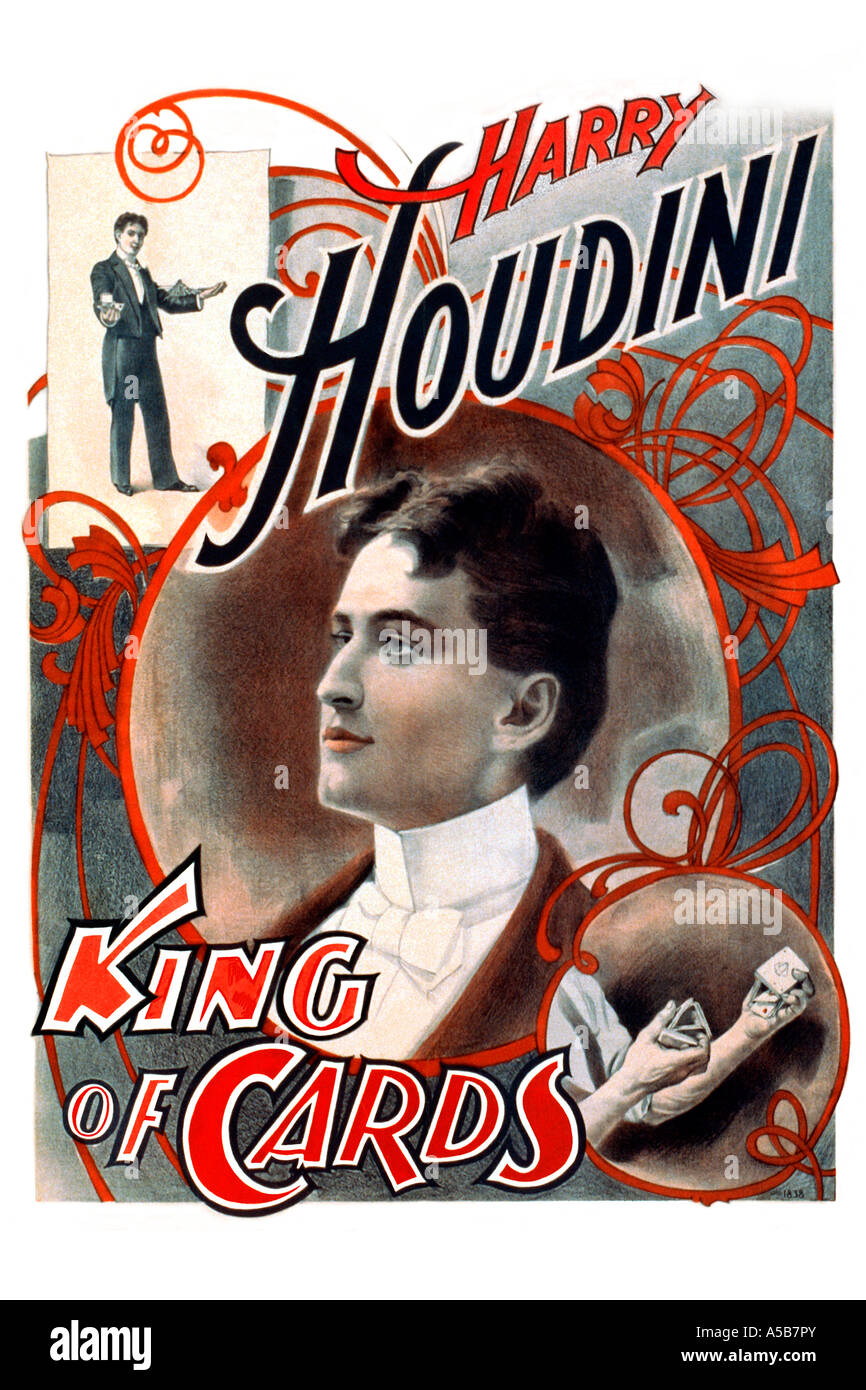Harry Houdini - Roi de cartes Banque D'Images