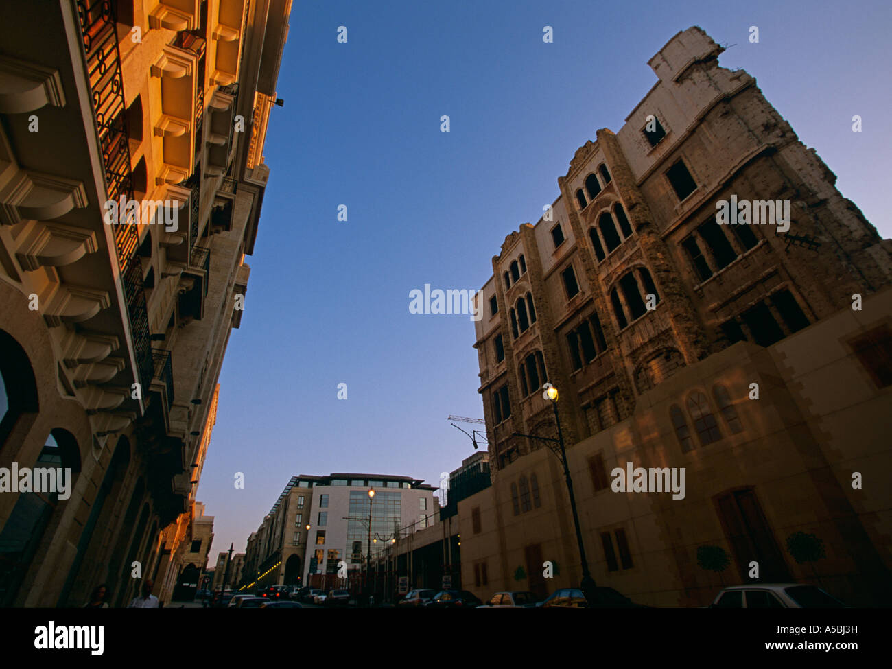 Un portrait des bâtiments en Solidare Beyrouth Banque D'Images