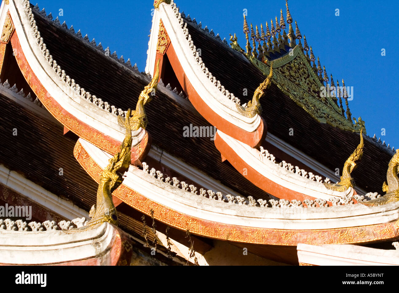 Sala Pha Bang Temple partie de Palais Royal, Musée National de Luang Prabang au Laos Banque D'Images