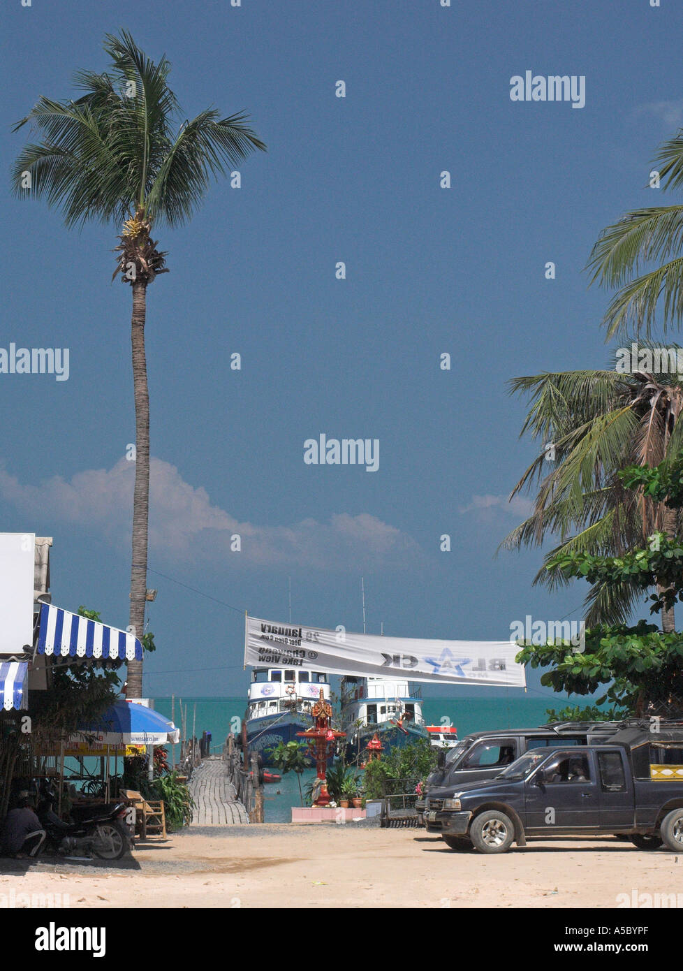 Big Buddha Pier ferry l'île de Ko Samui Thailande Banque D'Images