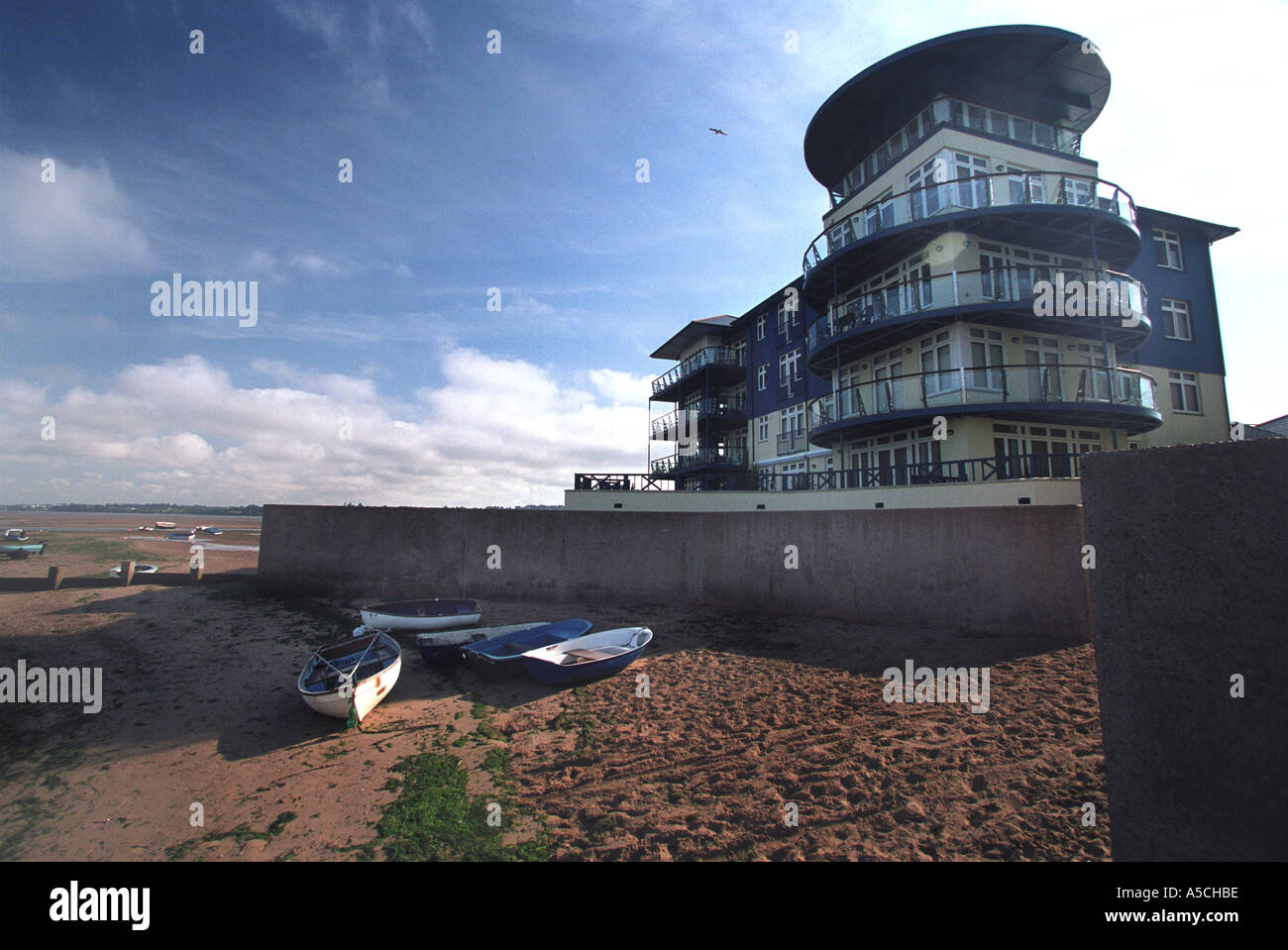 Développement de nouveaux logements dans le port à Exmouth dans le Devon Banque D'Images