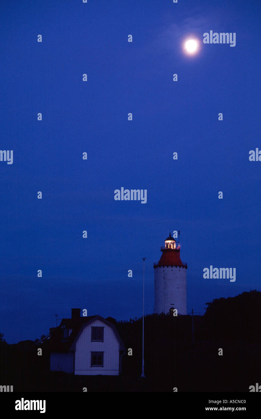 Phare au crépuscule Banque D'Images