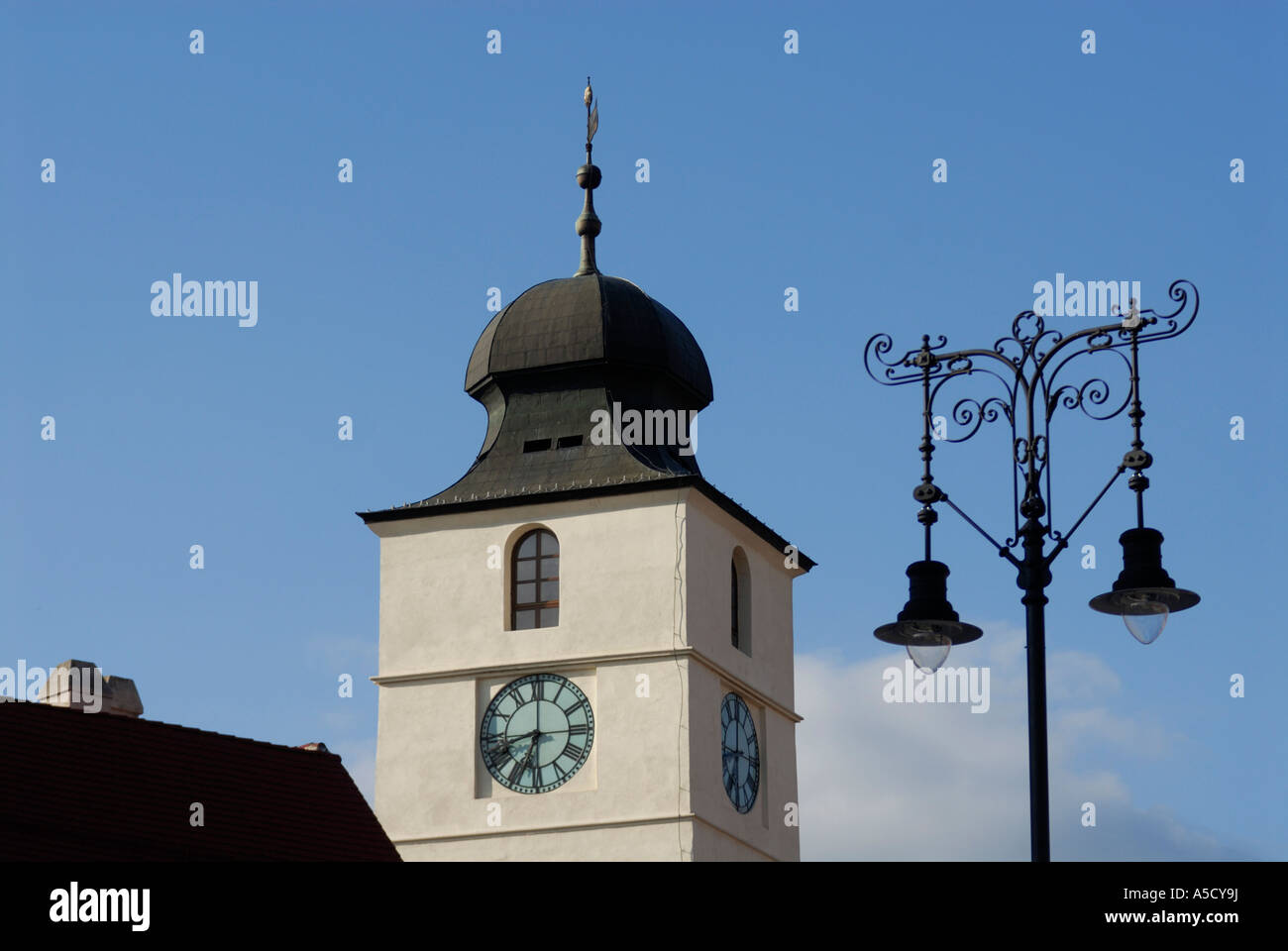 La tour du Conseil (Tournoul Sfatului), Sibiu, Roumanie Banque D'Images