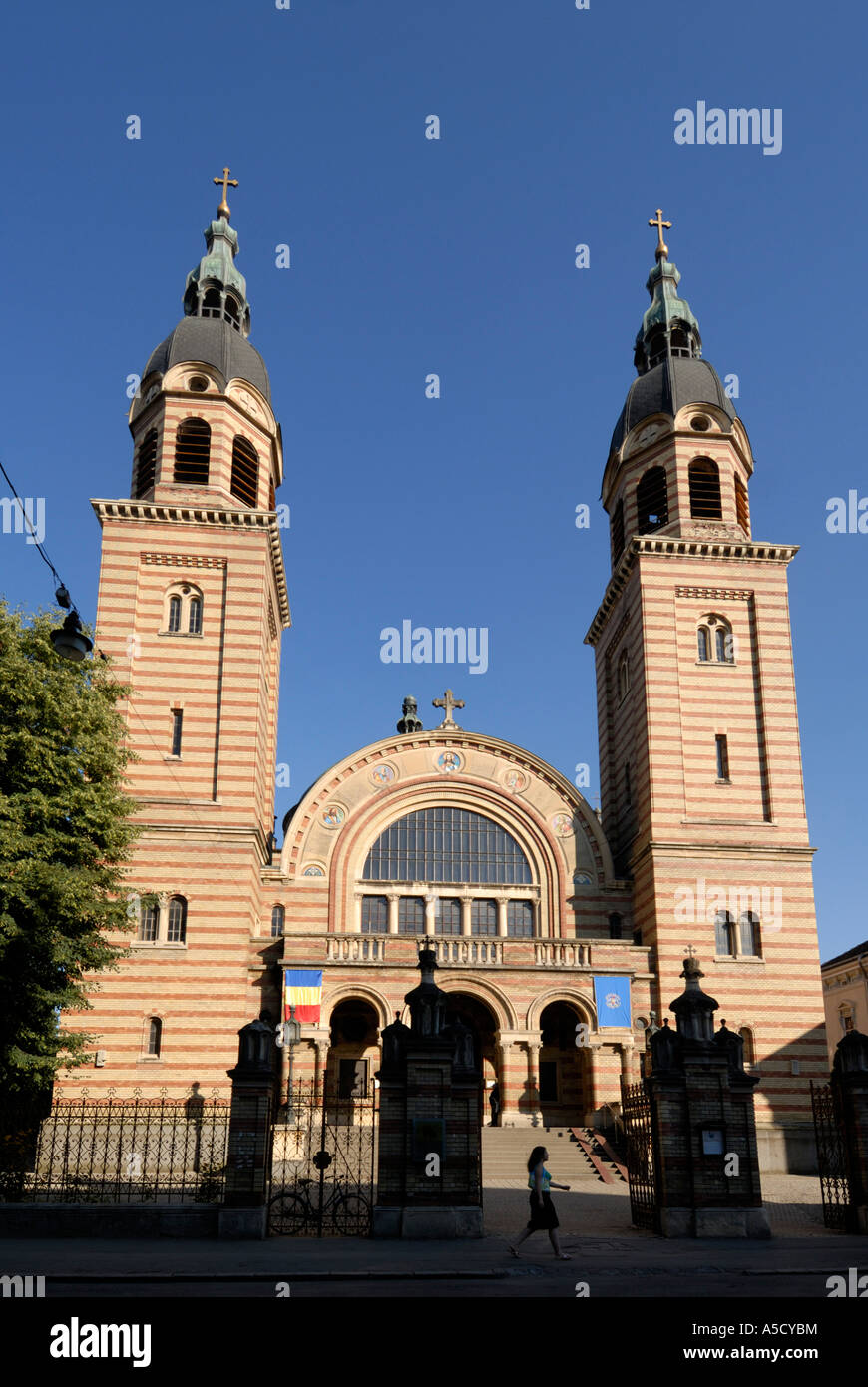 Roumanie Sibiu. Capitale européenne de la Culture 2007. Cathédrale orthodoxe. Banque D'Images