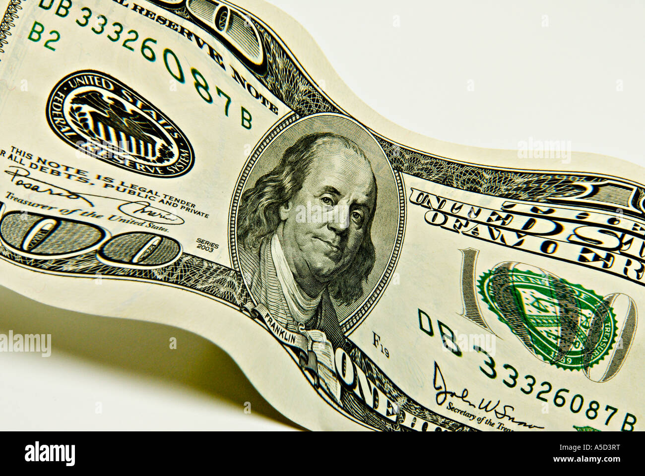 Centaines de dollars American Banknote numériquement déformée Banque D'Images Centaines de dollars American Banknote numériquement déformée Banque D'Images