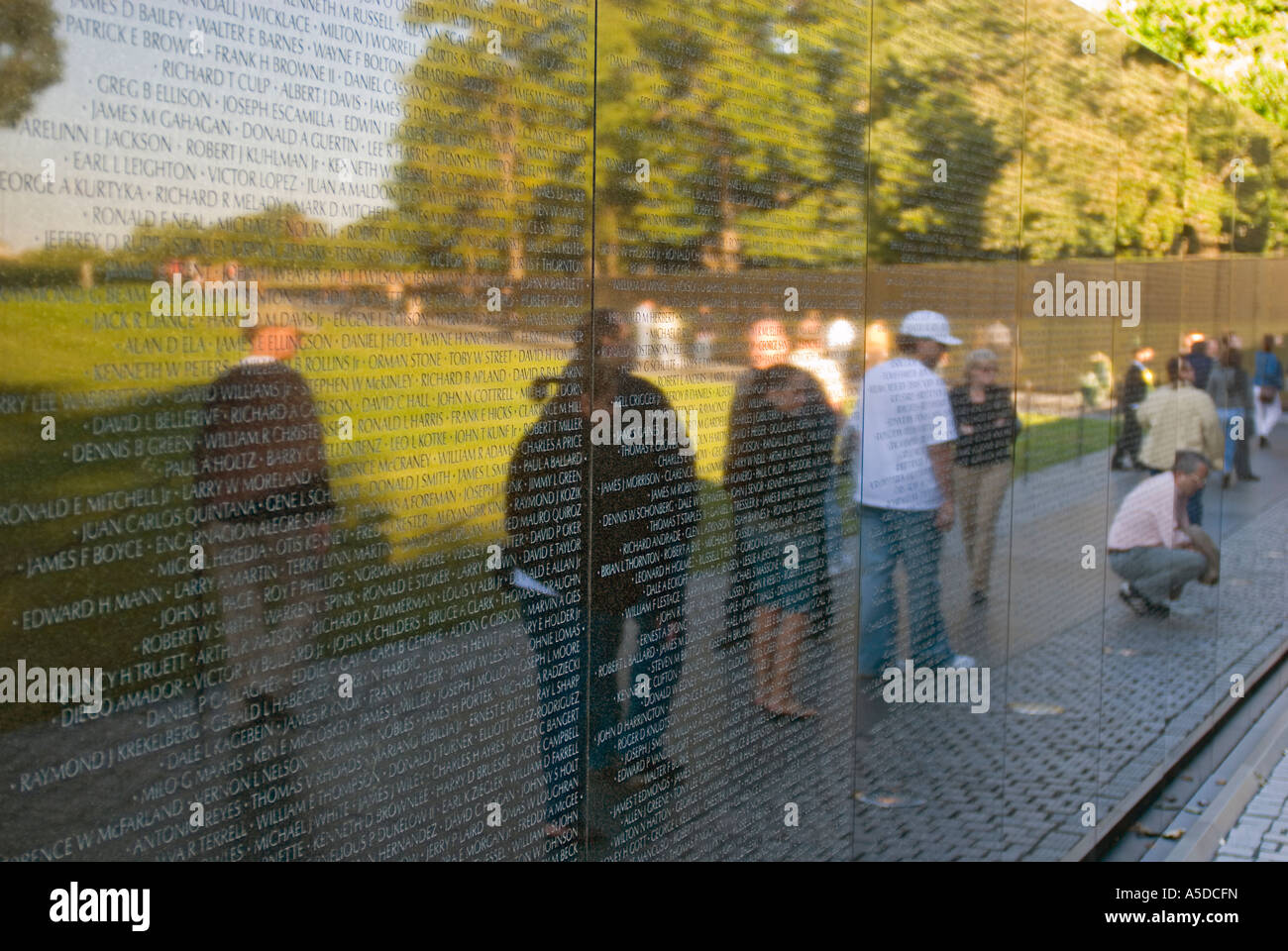 Vietnam War Memorial à Washington DC USA Banque D'Images