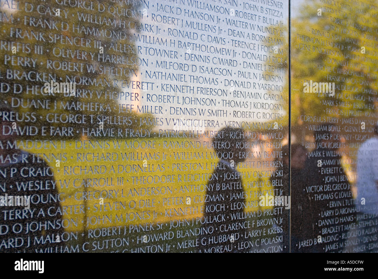 Vietnam War Memorial à Washington DC USA Banque D'Images